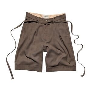 L’equip boyce houndstooth belted wide leg shorts